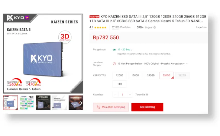 KYO Kaizen SATA III 256GB