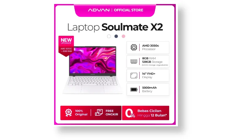 laptop 4 jutaan Advan Soulmate X