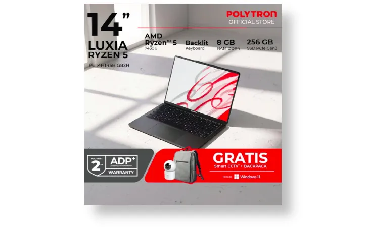 laptop 7 jutaan Polytron Luxia R5