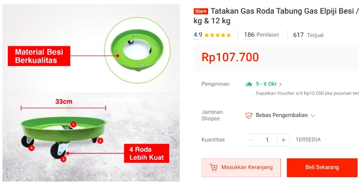 harga tatakan tabung gas