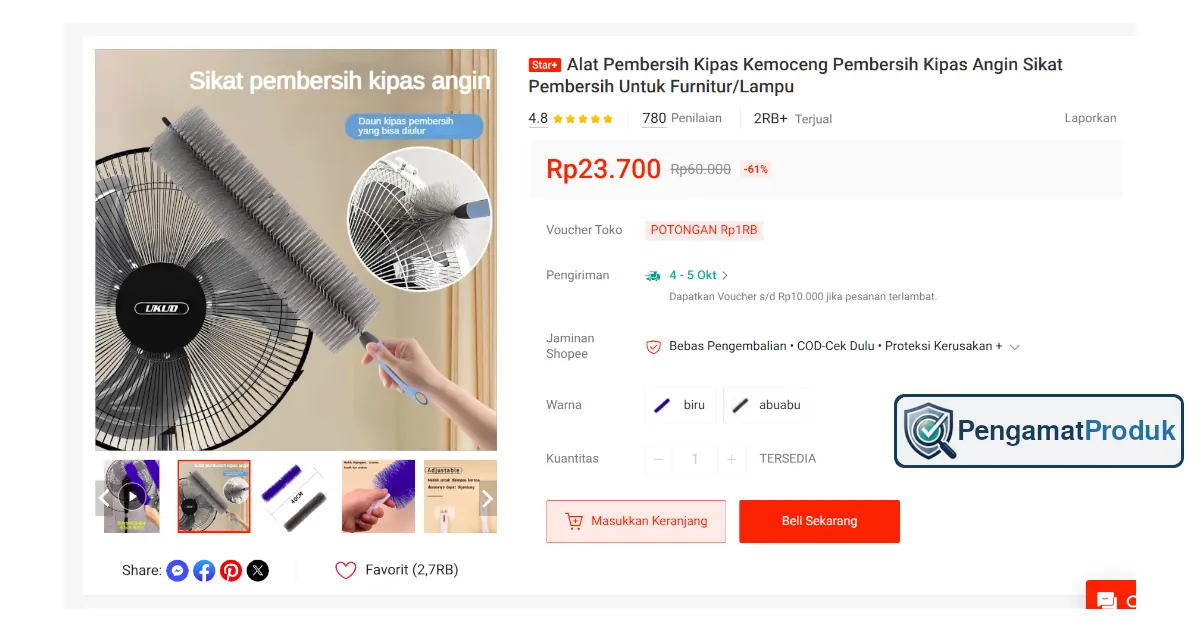 sikat pembersih kipas angin